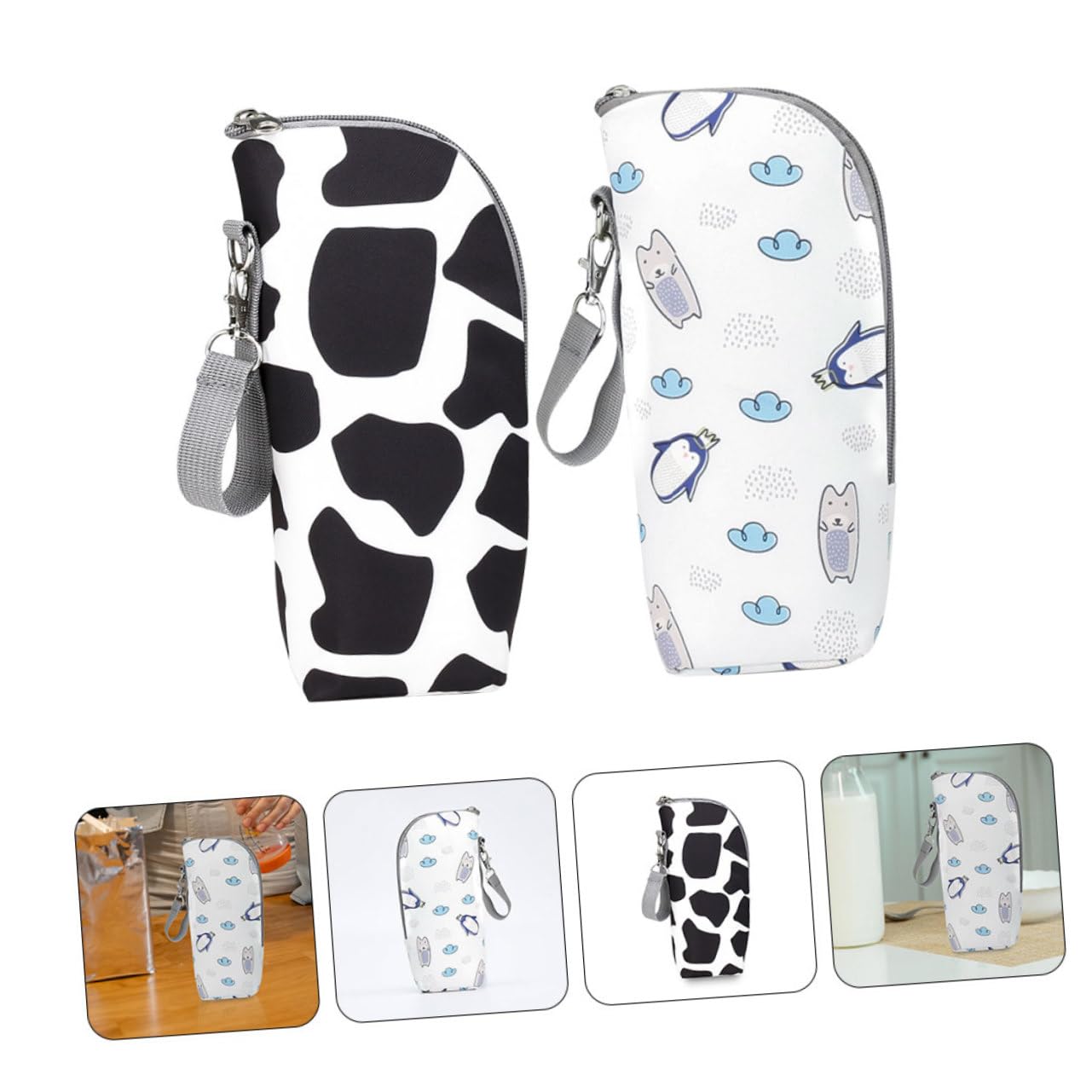 ibasenice 6piezas Bolsa Térmica Aislante para Biberones Contenedor Portátil De Comida para Bebés Accesorios De para y Almacenamiento De Leche Caliente