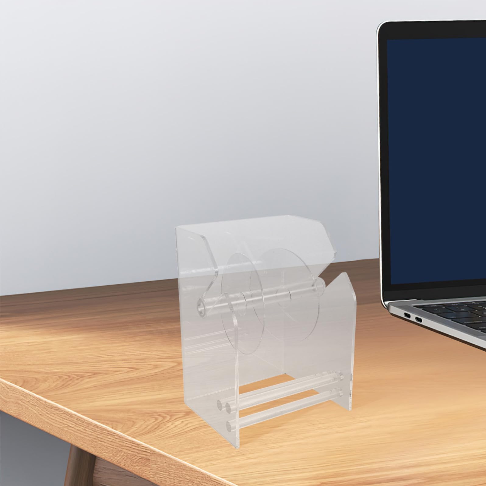 Dispenser Etichette Adesive in Acrilico Supporto Etichette da Muro 3 Scomparti per Duraturo Organizer Compatto per Ufficio e Casa