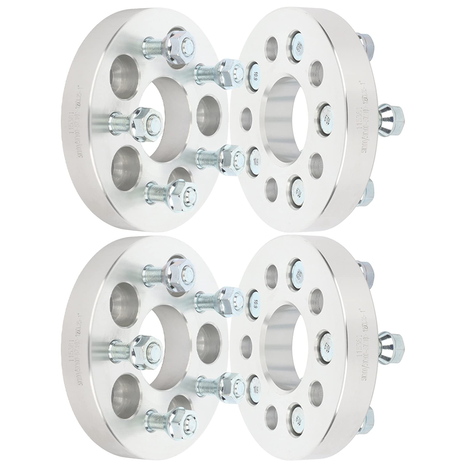 SCITOO 4Pcs 5x100 Wheel Spacers 1 inch for Subaru 57.1mm Hub Bore