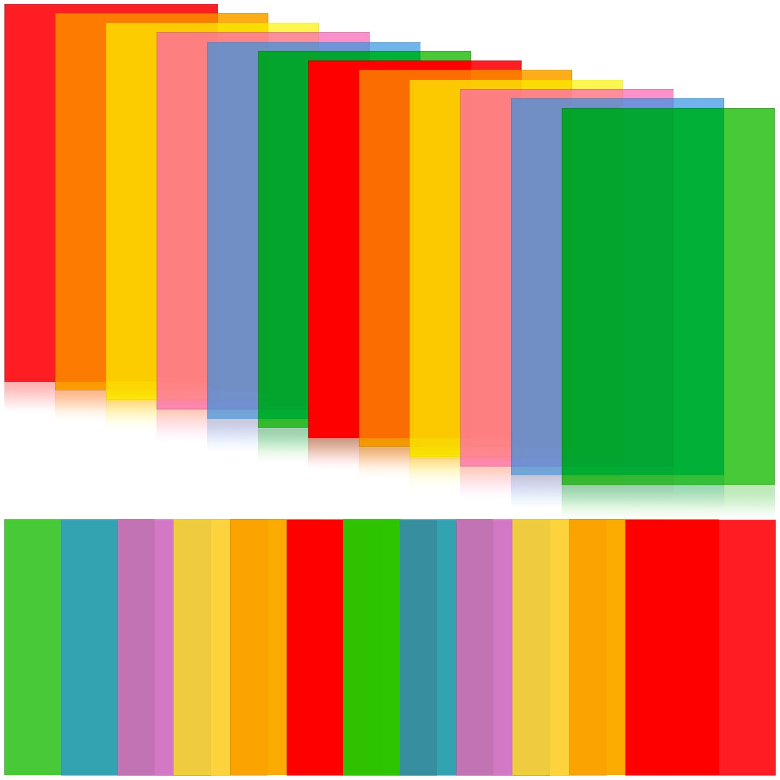 24 Pieces Colored Overlays for Dyslexia, Guided Reading Highlight Strips Colored Overlays Bookmark Reading Tracking Rulers for Dyslexia, ADHD and Reduce Visual Stress