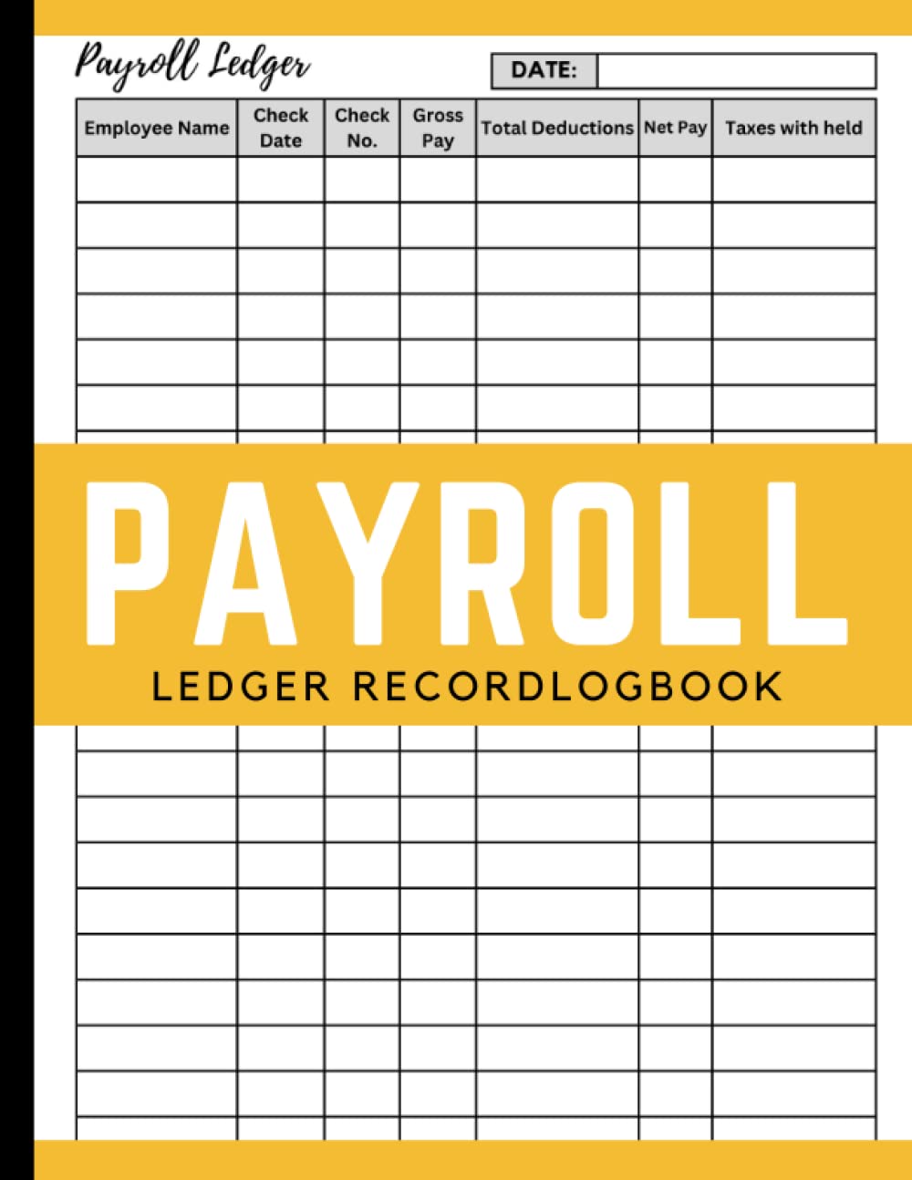 Payroll Ledger Record Logbook Employee Payroll Book for