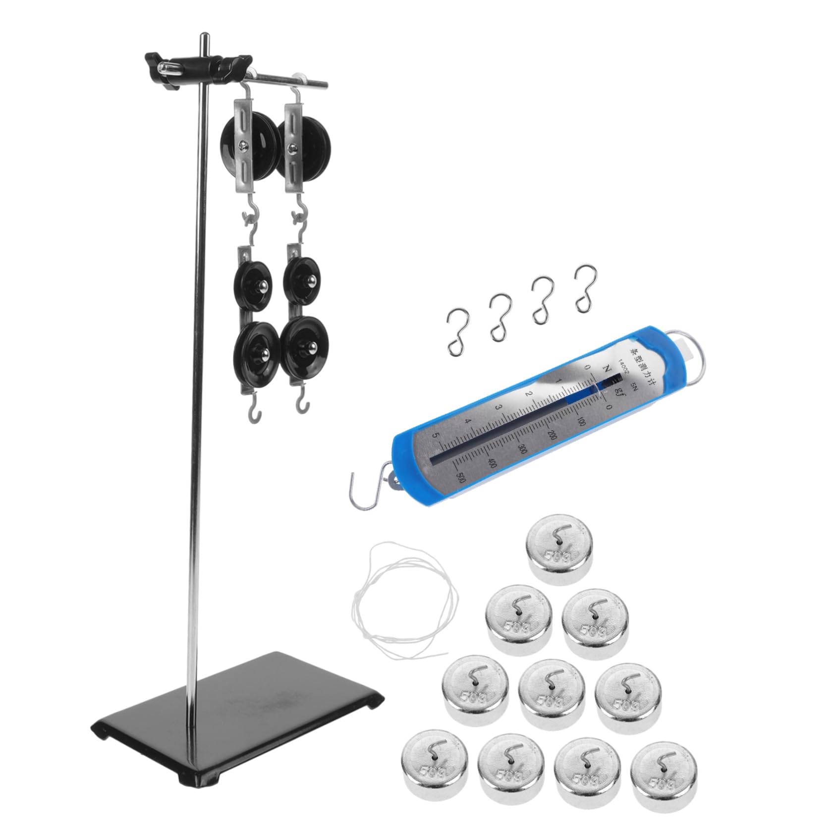 Alipis Juego de Poleas Didácticas Material de Plástico y Hierro para Experimentos de Física Herramienta Multifuncional Soporte para Aulas de Secundaria
