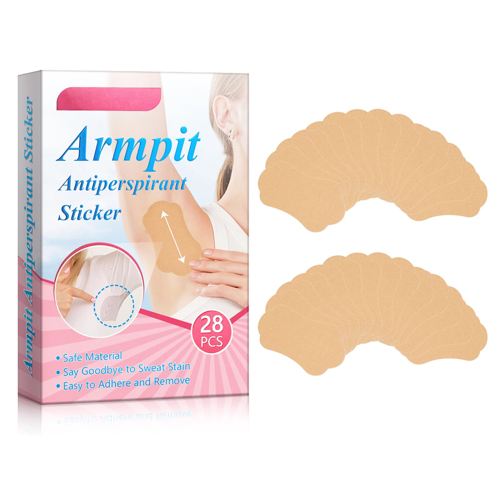 Assorbenti Ascellari Antitraspirante Ascelle, Ascelle Assorbenti Antisudore Invisibili, Assorbenti Cotone Autoadesivi Anti Odore per Uomo e Donna