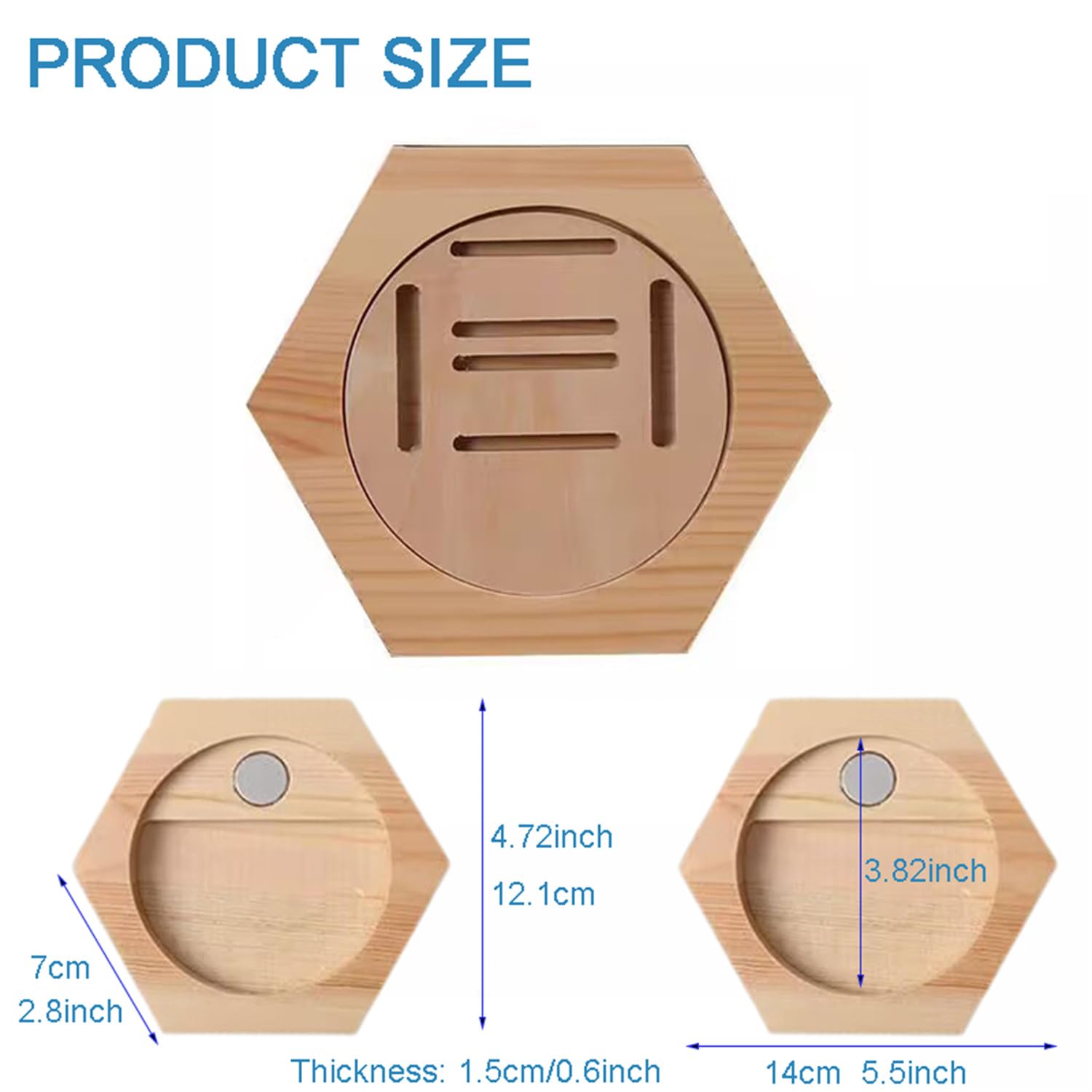 scosao Colgador de Medallas Pared, Perchero para Medallas De Madera Hexágono Estante de Exhibición de Medallas Deportivo para Baloncesto Gimnasia, Fútbol, Softball, Natación, Baile