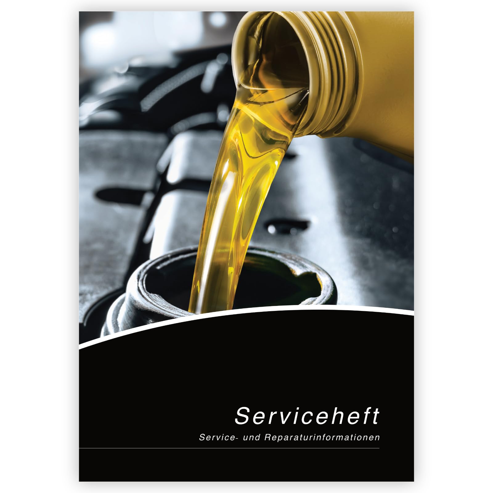 Lobsinger Serviceheft KFZ, universal FÜR ALLE Auto Hersteller geeignet ✓ Scheckheft Wartungsheft im Ölservice-Design, Umschlag feucht abwischbar