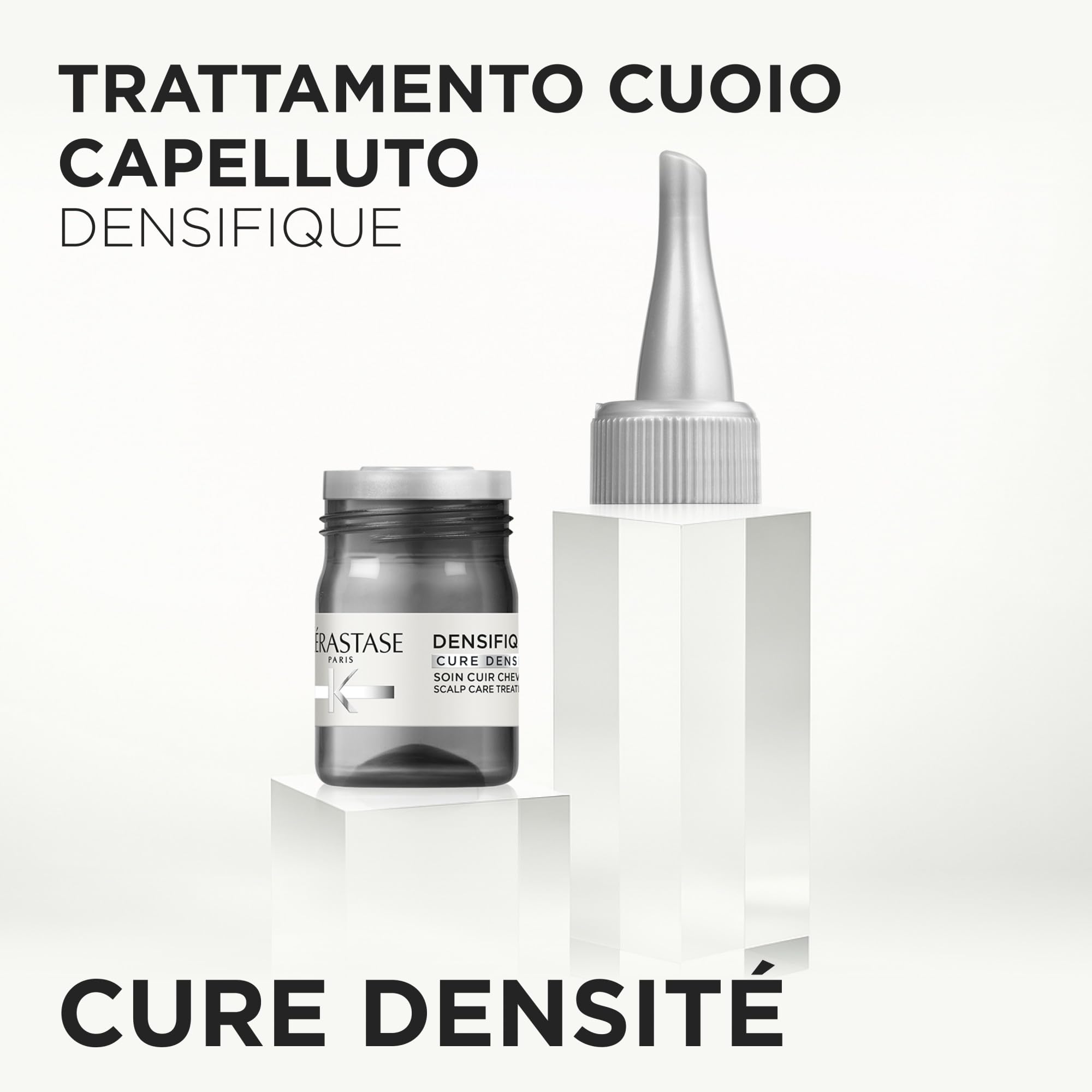 Kérastase, Densifique, Fiale Antidiradamento Senza Risciacquo, Per Capelli Fini e Indeboliti, Cure Densité, 10x6ml
