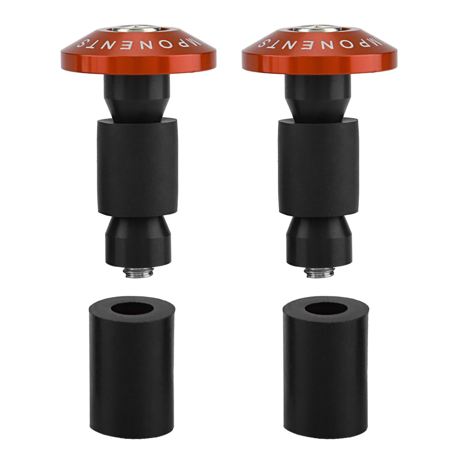 Tapones De Extremo De Manillar TKSE 22mm (7/8″) – Par En Azul, De Aleación De Aluminio Para Moto, ATV Y Off-road