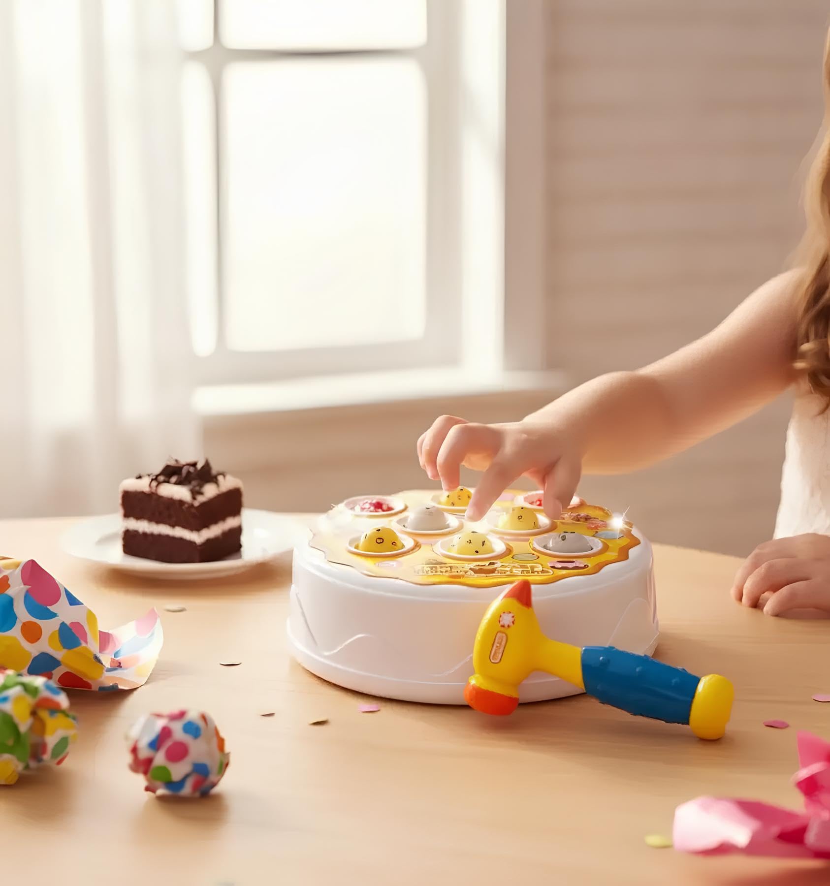 Gioco Cattura La Talpa Acchiappa Talpa con Luci e Suoni Gioco Martello Giocattolo Elettronico Arcade Interattivo Colpisci Le Talpe Destrezza Abilità Educativi per Bambini Montessori Abilità Motorie