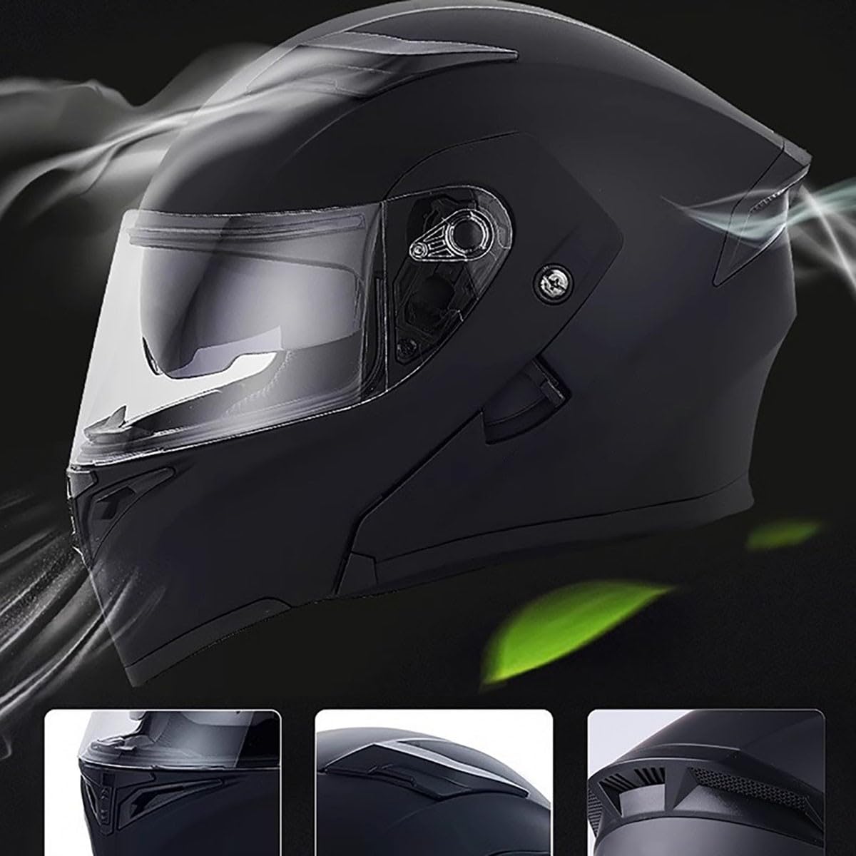 Casco de Moto Abatible Casco Integral Modular Hombre Mujer con Doble Visera, Guantes y Máscara Ciclismo, Casco Ciclomotor Cruiser Scooter, Homologado por la ECE 57-64cm
