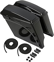 Vista 1 de TCT-MT. - Alforjas alargadas de 5.0 pulgadas con llave de cerrojo para Harley Touring 1993-2013 Road King Electra Street Glide FLHR FLHT FLHTCU