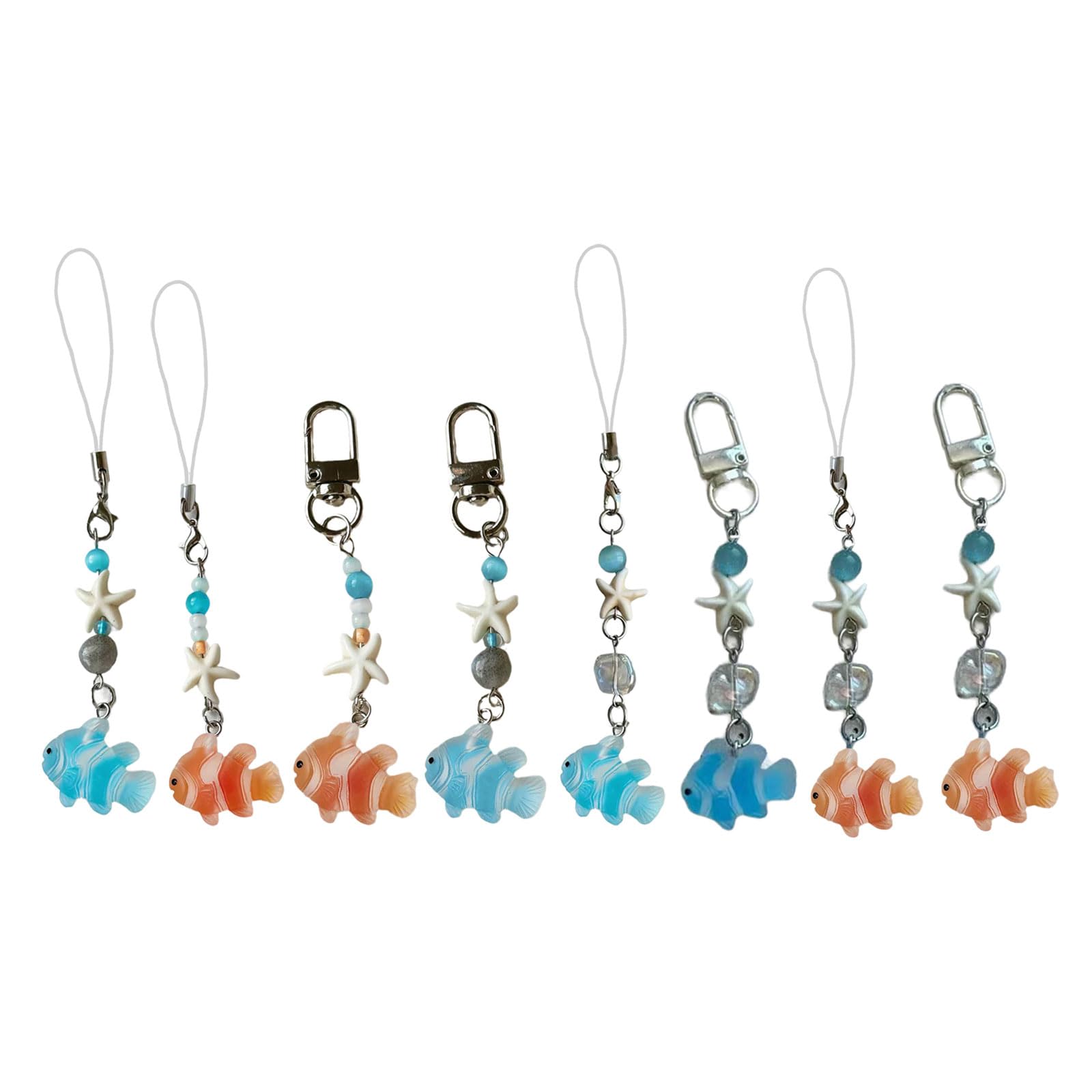 Handy-Anhänger Mit Fischstern-Perlen - Einzigartiges Harz-Accessoire