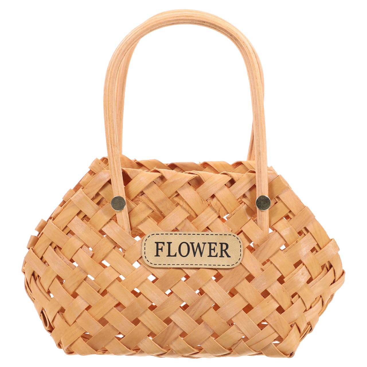 Ciieeo 1Pc Hand Woven Flower Basket Elegant Decorative Woven Storage Container Multi Purpose Nature Inspired Flower Holder for Home and Events with Premium