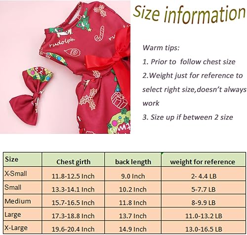 Miniatura 5 de ANIAC Disfraz de Navidad para perro, juego de vestido de cachorro y horquilla para el cabello, vestido rojo elegante para perro con corbatín, muñeco