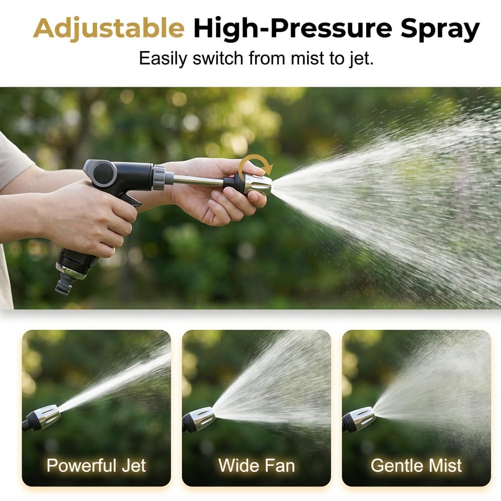 2026 New Power Jet Water, Turn Any Hose Into A High-Pressure Water Cleaning Jet, Adjustable High Pressure Hose with Three Spray Modes, Multi Function Watering Sprayer for Cleaning Yard Pets Car (B) — view 2