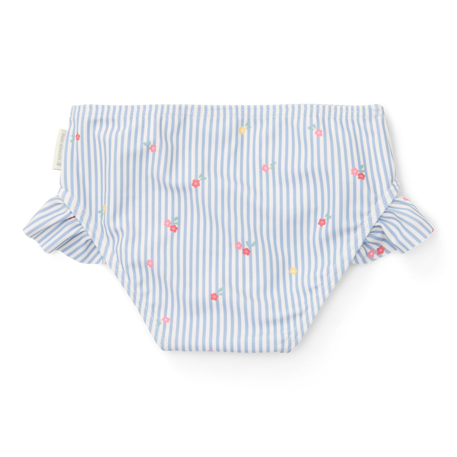 Little Dutch Bikinihose Badehose mit Rüschen für Baby Mädchen (Gr. 74/80) blau - Sunny Flowers