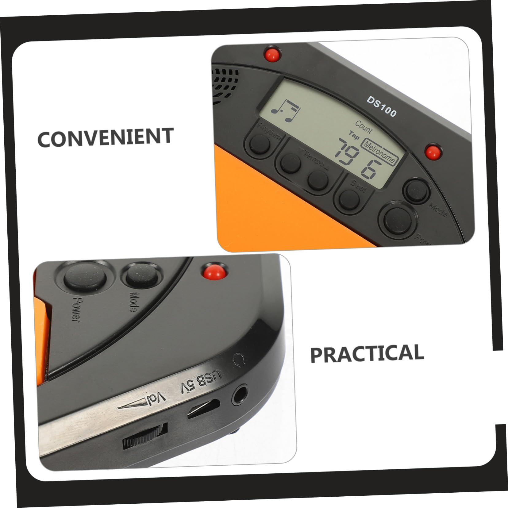 Metrónomo de Batería Electrónico Digital Pantalla Lcd, Pad de Simulación para Baterista Digital, Metrónomo de Entrenamiento Portátil para Práctica Musical