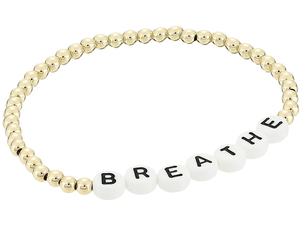 

Dee Berkley Tiny Messages Stackable Bracelet (Gold/Breathe) Bracelet