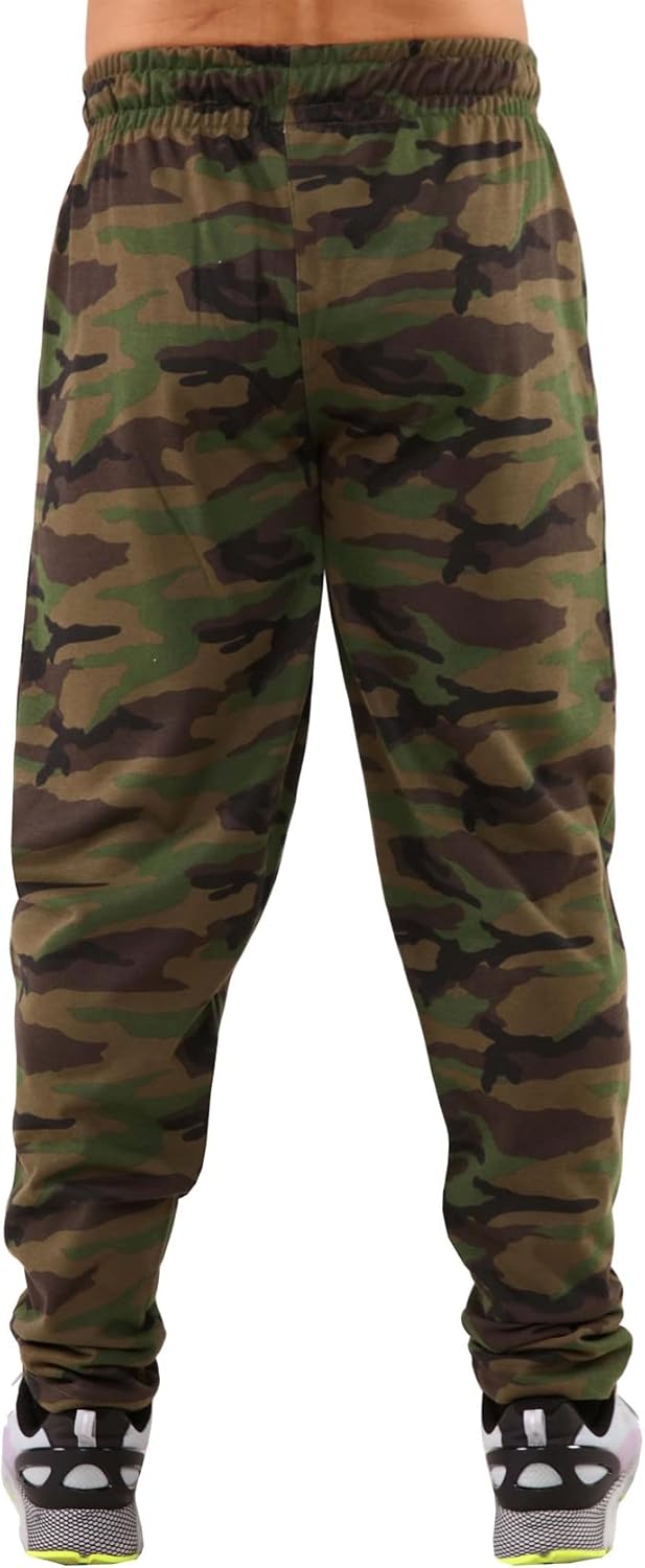 Men's Loose Fit Cotton Sweatpants with Pockets, Gym Lifestyle Pants (PNT1346-GREEN,S) - Image 7