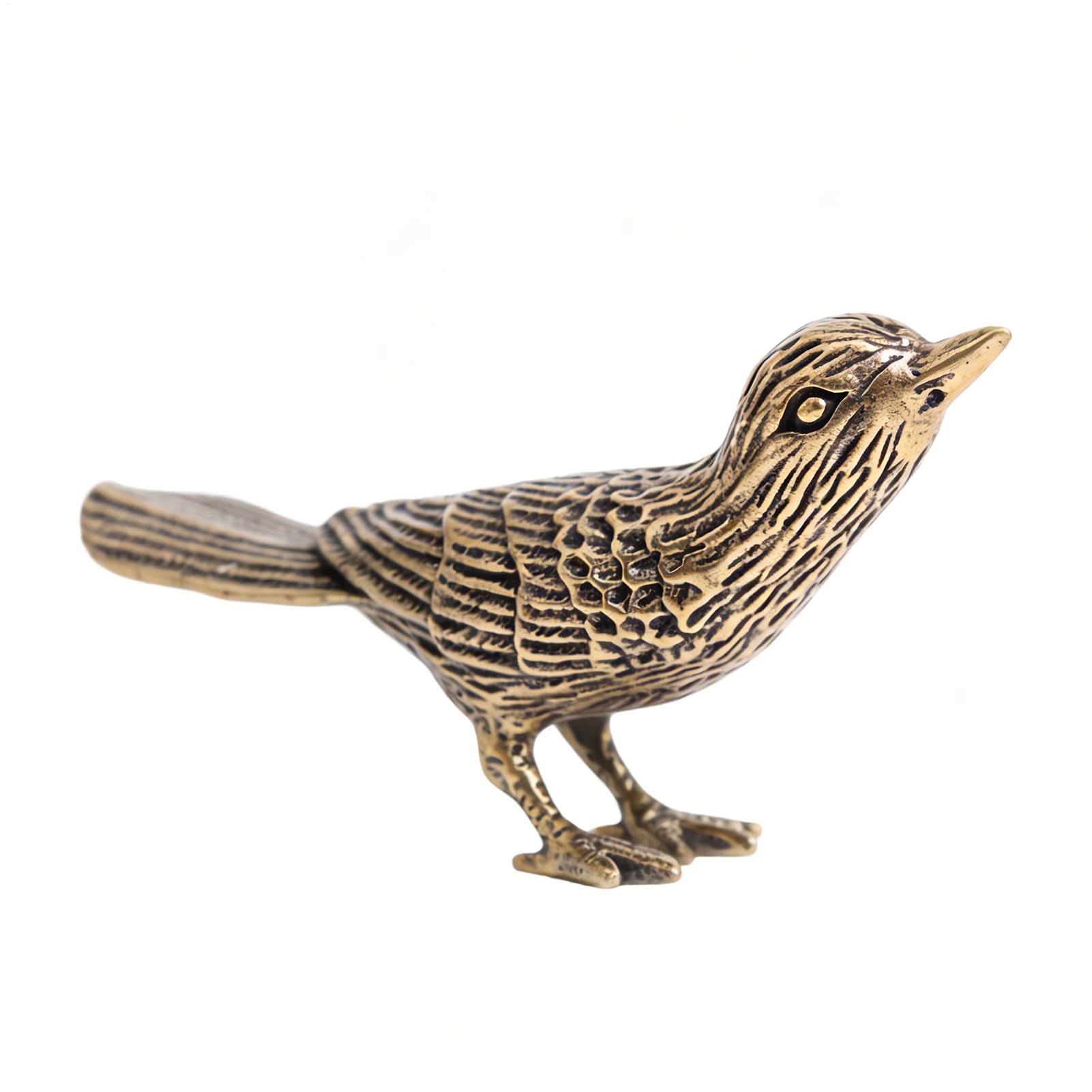 Sculpture d'oiseau statuette animalière laiton pour étagère chambre et salon