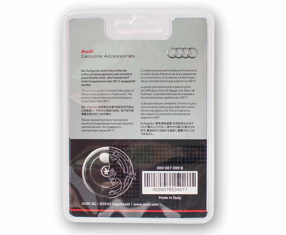 Audi® Original Gecko Ambientador, Rojo, Fragancia Floral (000087009B)