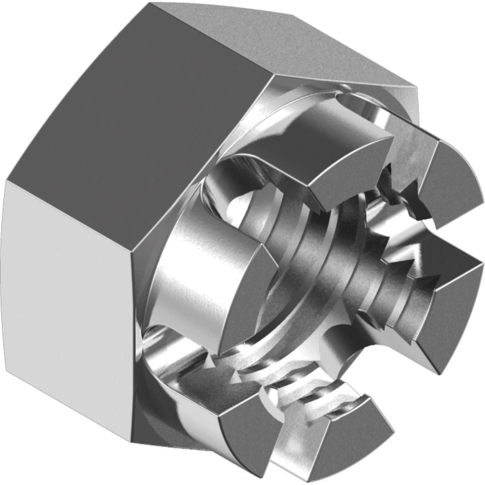 50 pezzi corona Dadi DIN 935 – Acciaio Inossidabile A4 M14