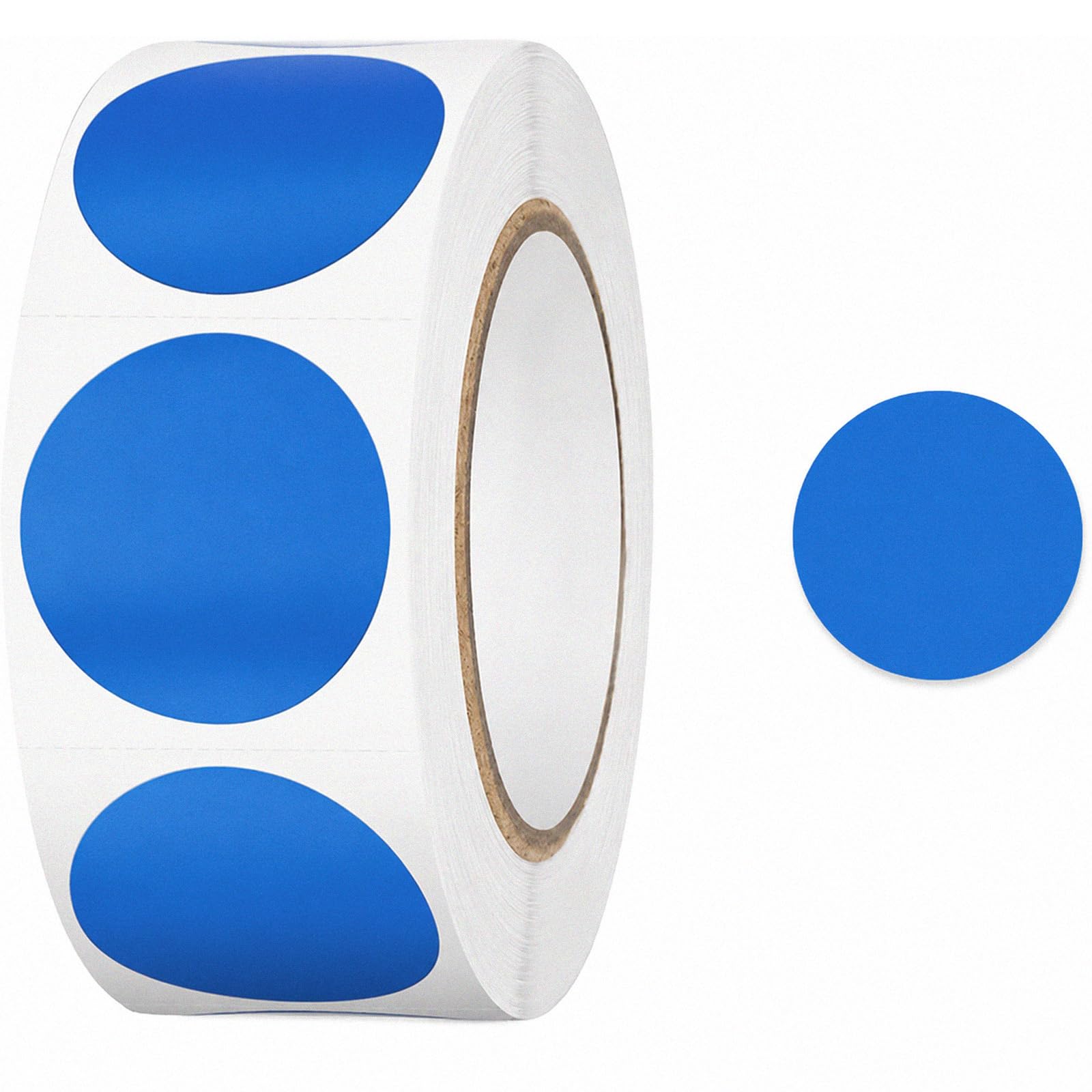 Round Stickers 25 mm Pack of 500 Self-Adhesive Roll Small Colourful Adhesive Dots Labels Sticker Round Marking Dots (Blue)