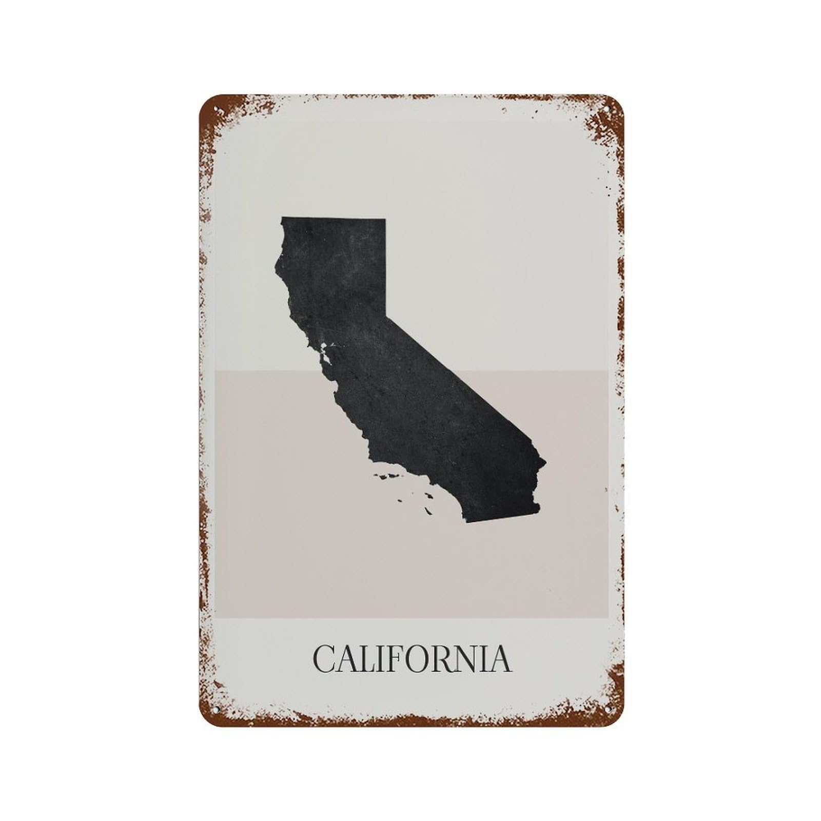 xiaoxiaoshen California Map Minimalist Boho Decor For Home Or Gift (2) Wall Decor Art Metal Tin Poster Modern Home Decor Art Home Bar Shop Decorations Vintage Sign 30x20cm