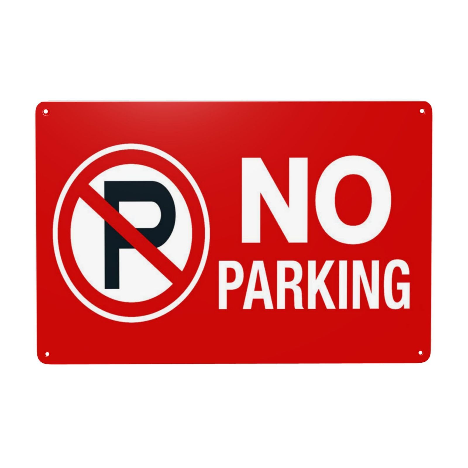 SMAZDFXX No Parking With Symbol Sign Metal Signs, Cautions Security Tin Sign, Safety Warning Signs, Street Business Wall Decor 5.5"x8"