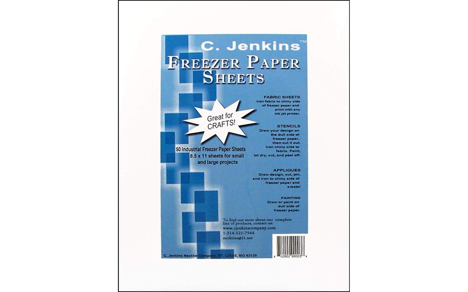 Amazon.com: C. Jenkins 50 Industrial Freezer Paper Sheets 8.5" x 11"  (Original Version) : Industrial & Scientific