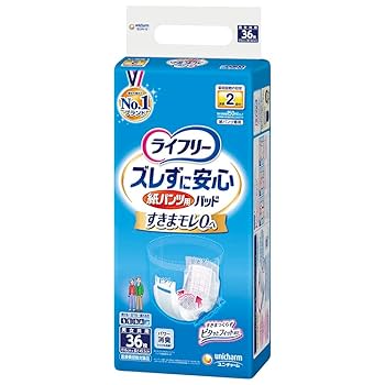 ライフリー 紙パンツ型パッド 36枚入り 9パックセット(324枚) ライフリー ズレずに安心 紙パンツ用パッド 男女共用 昼用（36枚