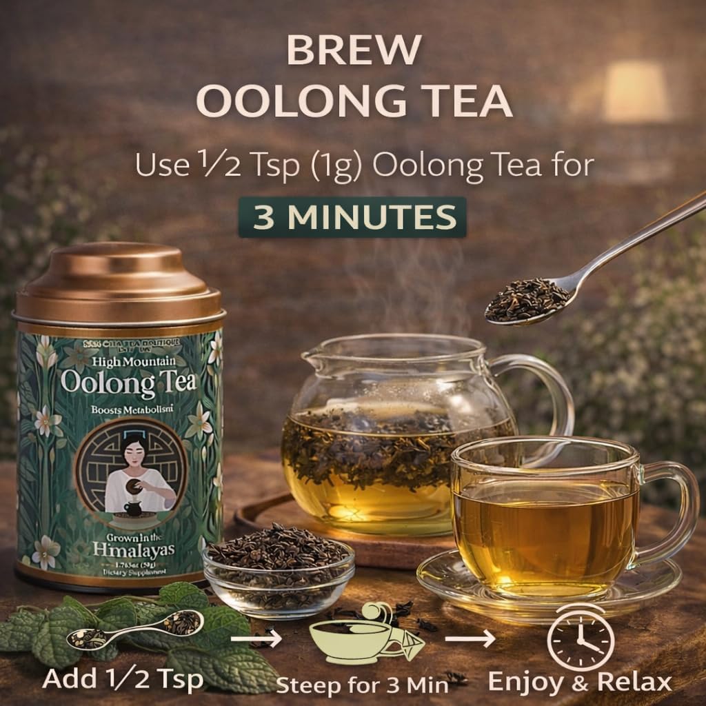 Sancha Tea Boutique Oolong Tee 50g Ganzblatt-Oolong-Tee geerntet im Himalaya magerer Tee