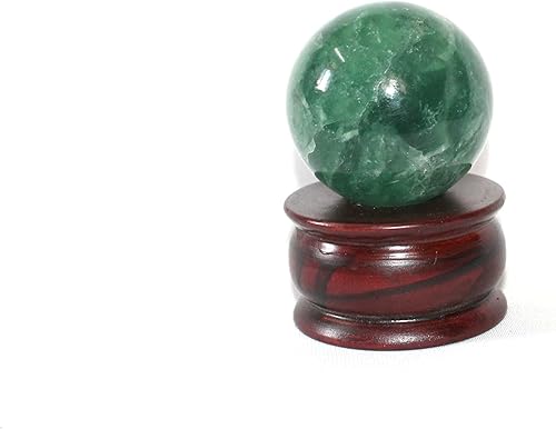 Flourita verde azabache de 1.772-1.969 in, esfera de bola, piedra preciosa A+ tallada a mano, altar curativo, enfoque devocional, limpieza