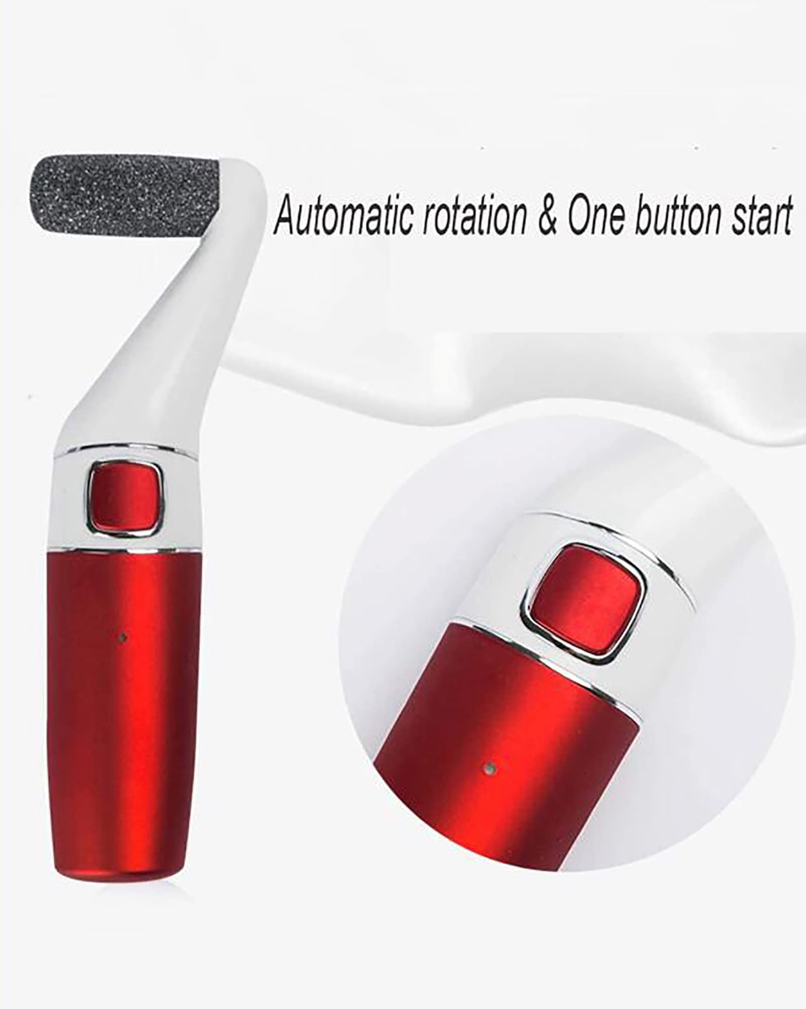 Removedor de Callos de pie eléctrico portátil Lima de pie USB Herramientas Profesionales de pedicura con 2 Cabezales de Rodillos y 1 Cepillo de Limpieza, Gris (Gris)