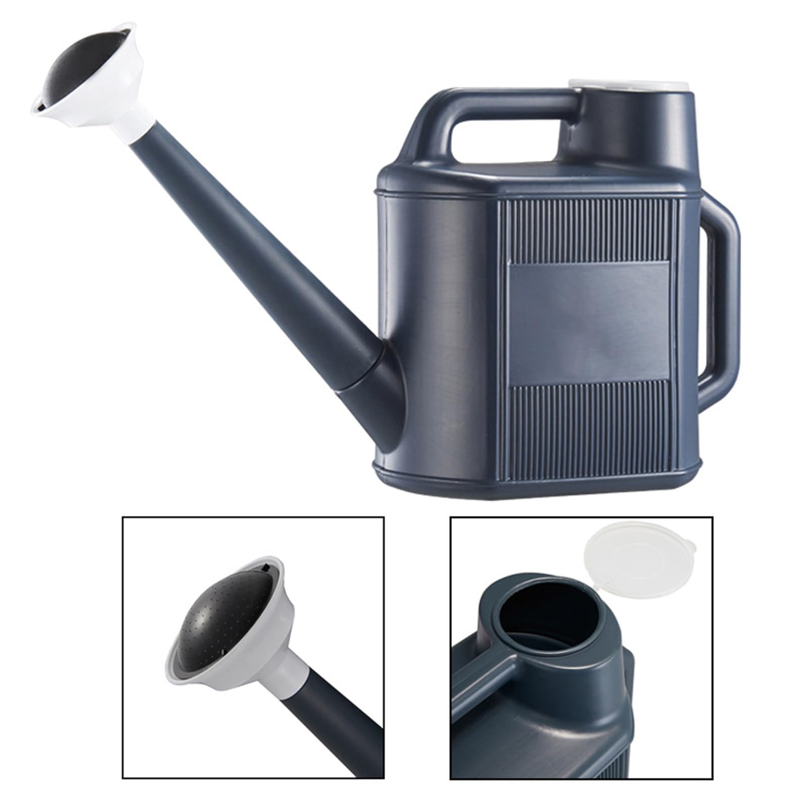 Arrosoir à long bec avec buse de douche amovible 10 L pour l'entretien des plantes d'intérieur et d'extérieur