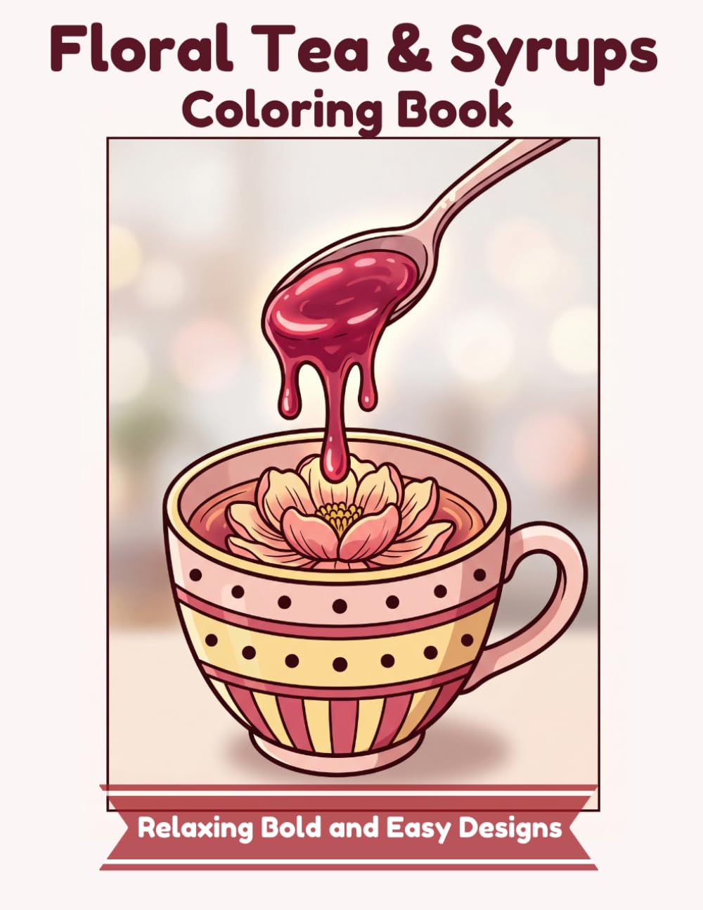 Bold and Easy Coffee Coloring Book: Relaxing and Satisfying Designs of Cozy Cafe Drinks, Aesthetic Lattes, and Sweet Treats for Adult Stress Relief
