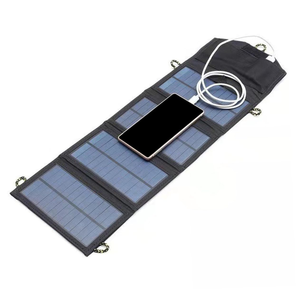 Panneau Solaire Monocristallin 10w 5v/10a, Charge Mobile Portable Noir