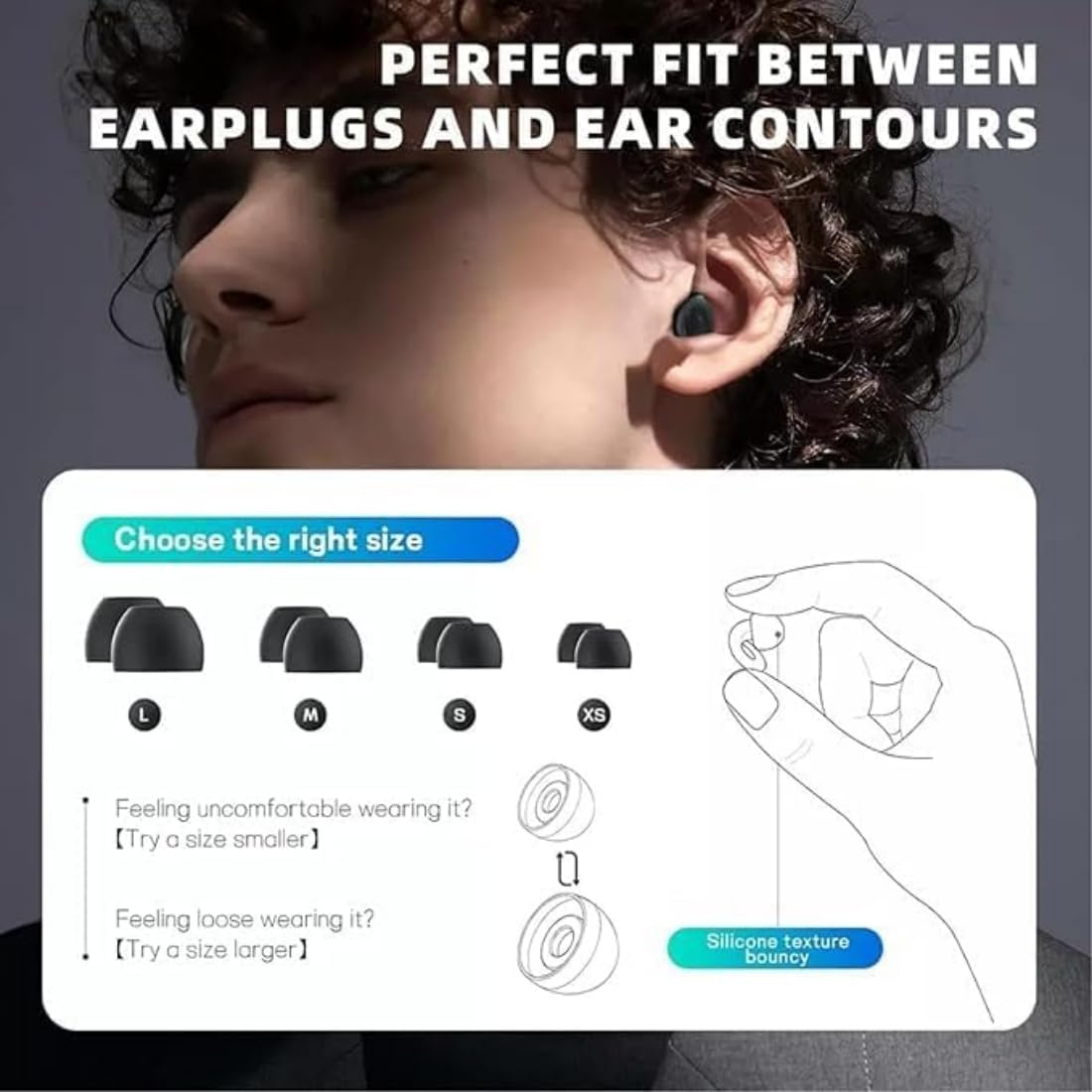 2026 Hushnixi Earplugs for Snoring - 35dB Noise Reduction Hushnixi Earplugs for Sleeping Pro, Reusable Waterproof Silicone Quiet Earbuds for Snoring, Work, Travel, Focus, Study&Concert (Blue)