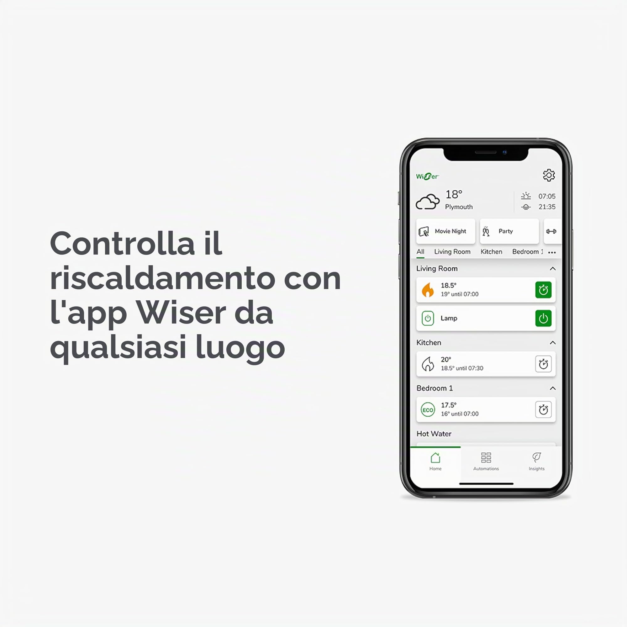 Termostato Wiser di Drayton, WT714R9K0902, 230V