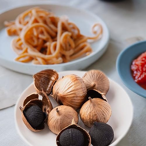 Miniatura 5 de Orsky Ajo negro de 16 onzas (15.98 oz.), ajo negro entero fermentado durante 90 días, súper alimentos, sin OMG, sin aditivos, alto en antioxidantes,