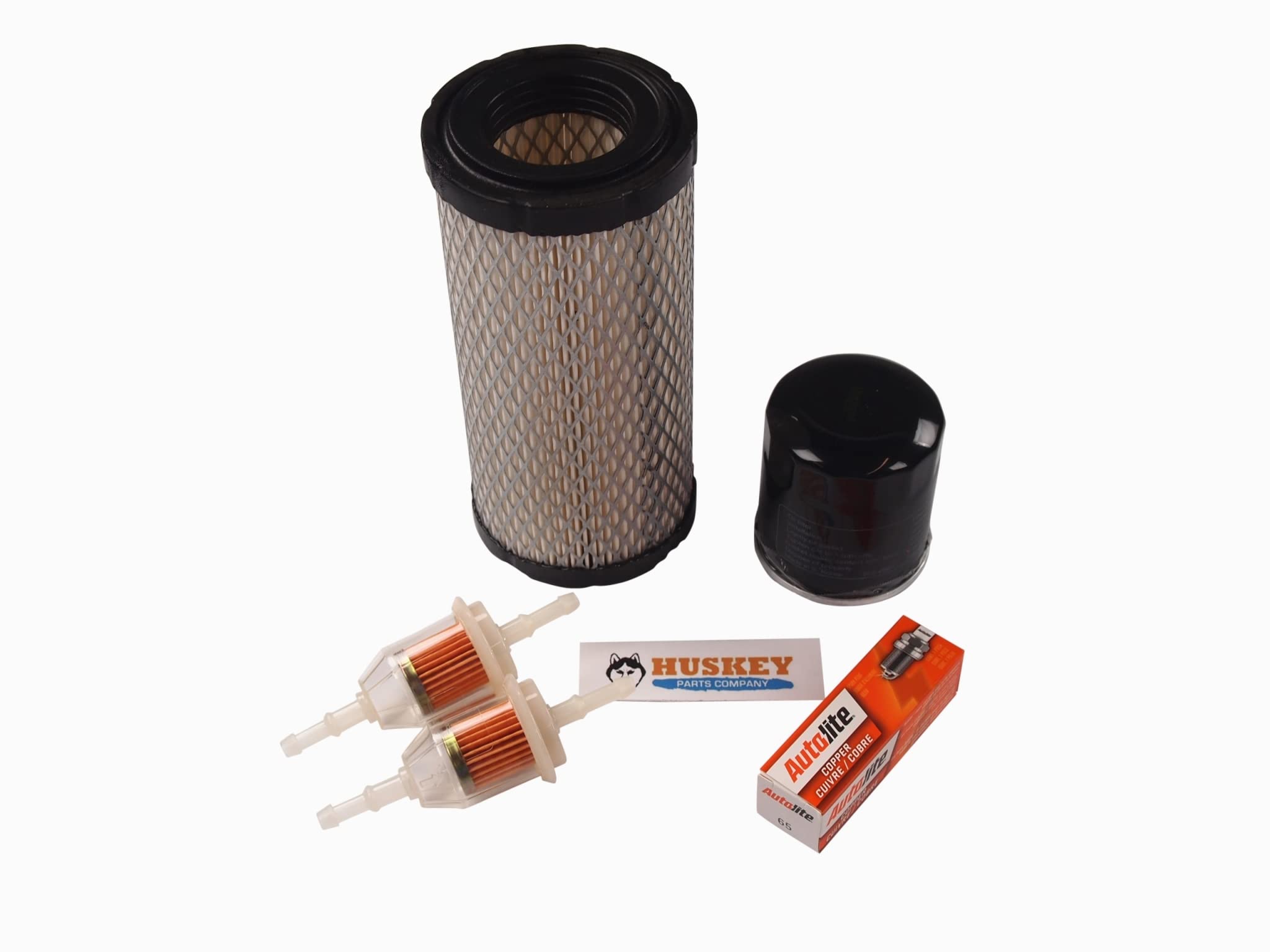 Huskey Golf Cart Tune Up Kit for Club Car Precedent 2004-Up W/ FE350 Kawasaki Motor, Includes Air Filter, Oil Filter, NGK Spark Plug, 2X Fuel Filters, Clutch Drive & Starter Generator Belt (Selective)
