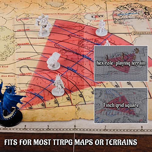 image for CZYY Cone Spell AOE Template Acrylic Areas of Effect Damage Markers Ta