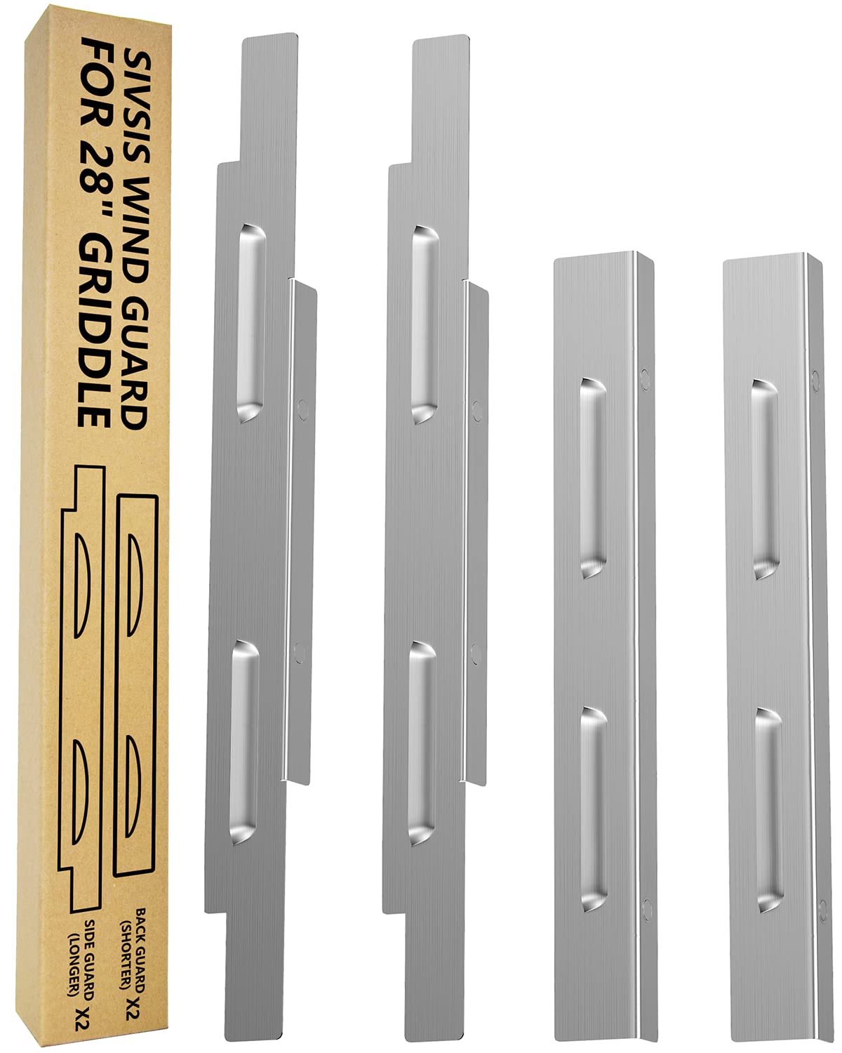 Wind Guard for Blackstone Griddle 28 Inch, Stainless Steel Magnetic Wind Screen, Compatible with Rear Grease Cup, Hood and Side Shelf, Grill Accessories for Flat Top Grill