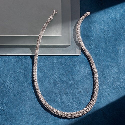 Ross-Simons Sterling Silver Graduated Wheat-Link Necklace3