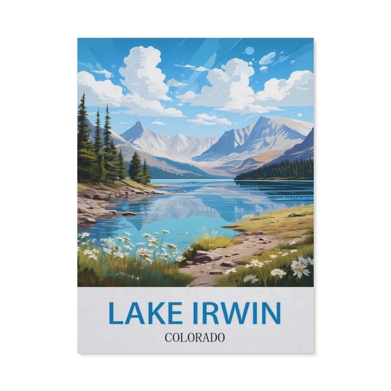 BEAYODKP 5D DIY Diamond Painting kit，Lake Irwin Colorado（40 x 50 cm）