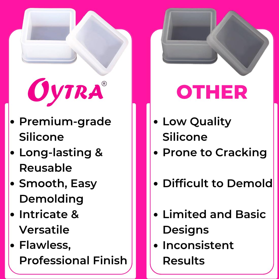 Oytra Resin Art Mould Set - 4 Piece Silicone Molds -7