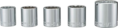 CRAFTSMAN Juego de enchufes, unidad de 12 pulgada, SAE, 5 piezas (CMMT34572)