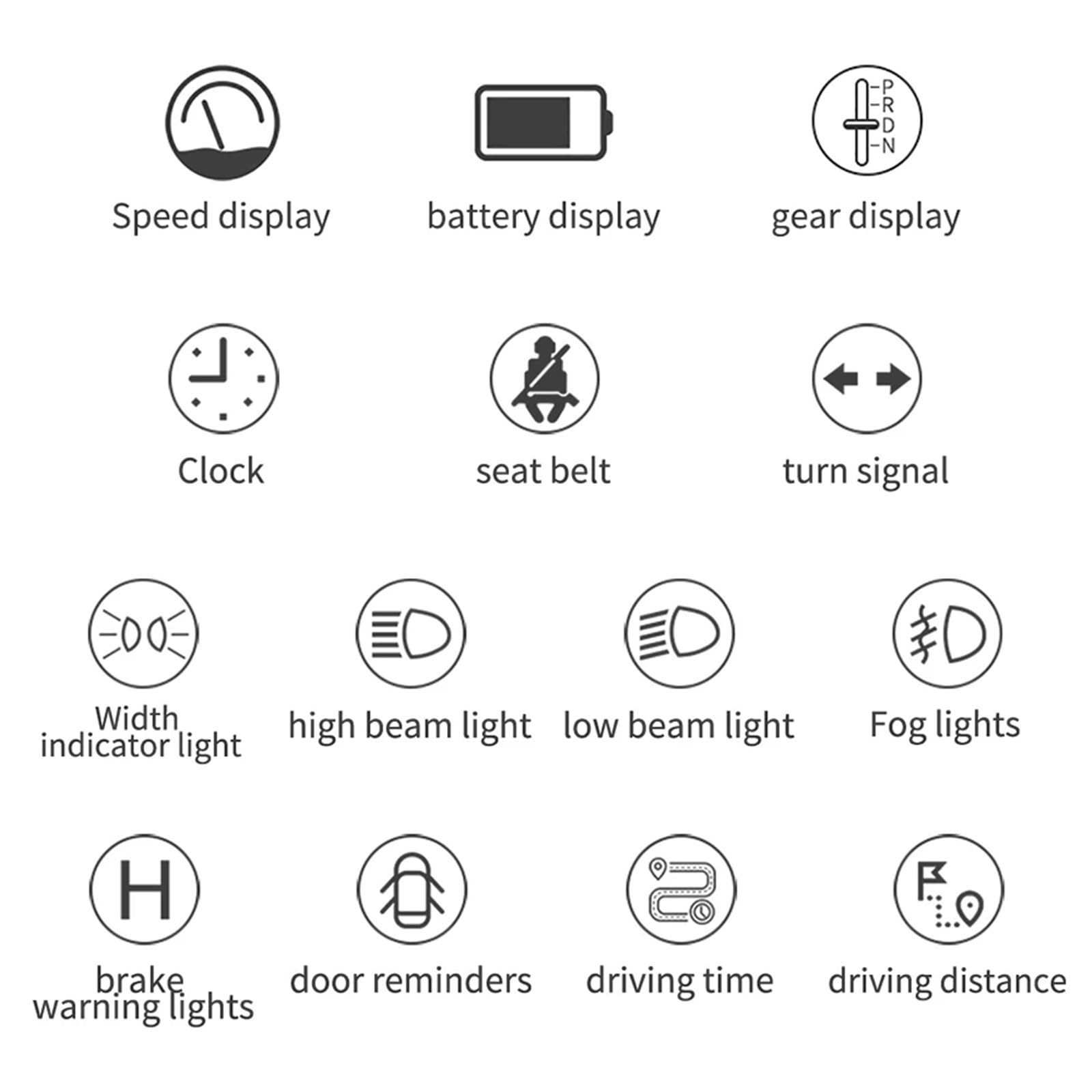 T3 Speedometer RPM Car Head Up Display Mirror Projector HUD, Digital Alarm Set