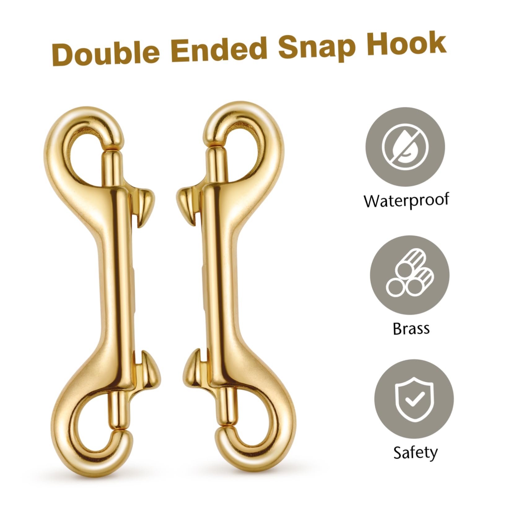 VILLFUL 2 Pcs Bag Lobster Clasp Key Ring Clips Double Clip Heavy Duty Leash Double Sided Clips Trigger Clips Strap Lobster Clasp Key Chain 10 Point Hose Quick Connector Lobster Claw Golden