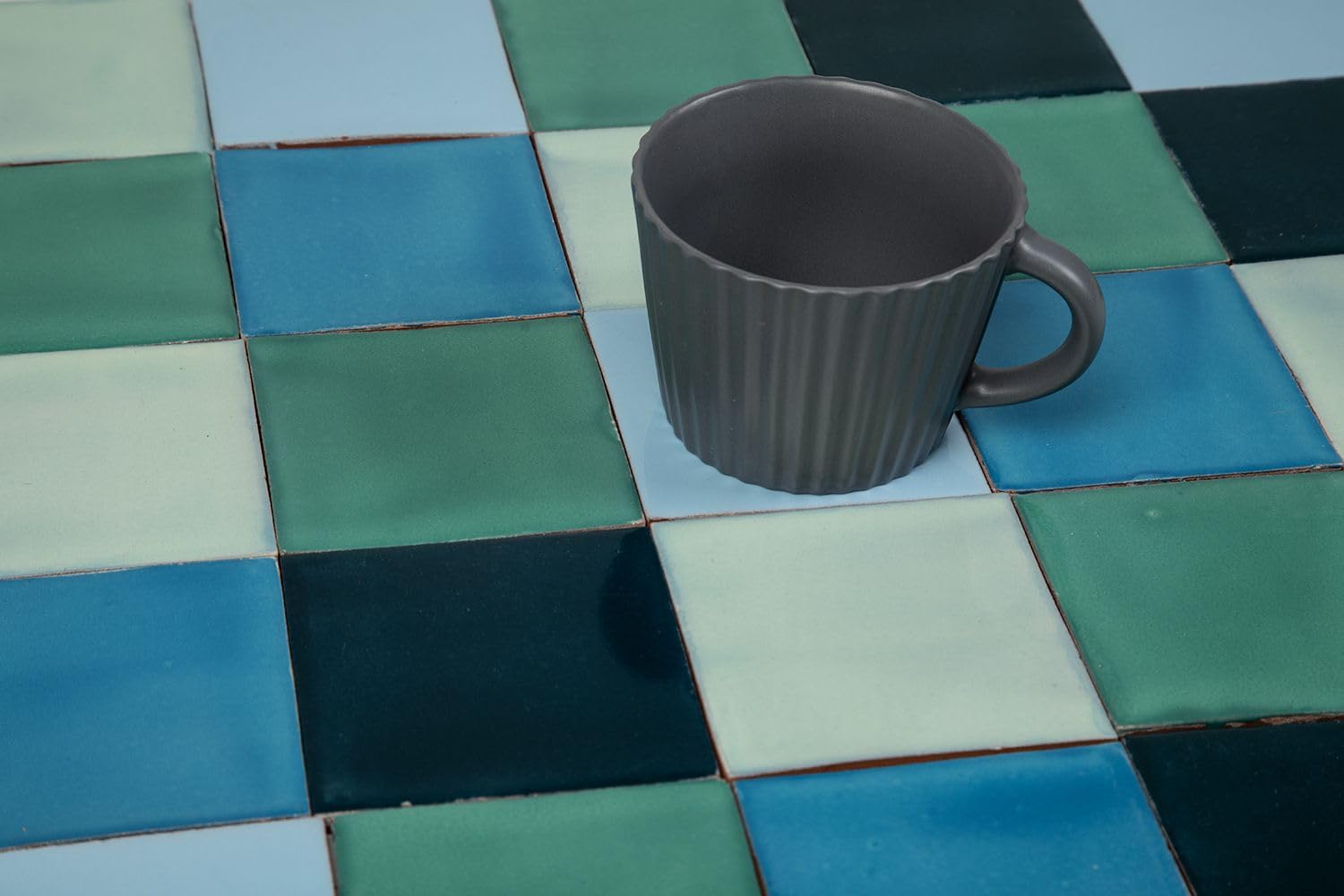 Cerames Azulejos de mosaico de color verde y azul, azulejos de cerámica mexicana, azulejos mexicanos para cocina, baño, ducha, pared posterior de cocina, un paquete de 90 azulejos de 10,5 x 10,5 cm