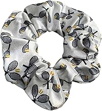Girls Premium Velvet Tennis Hair Scrunchies - Racket No Crease Scrunchies for Tennis Players and Teens